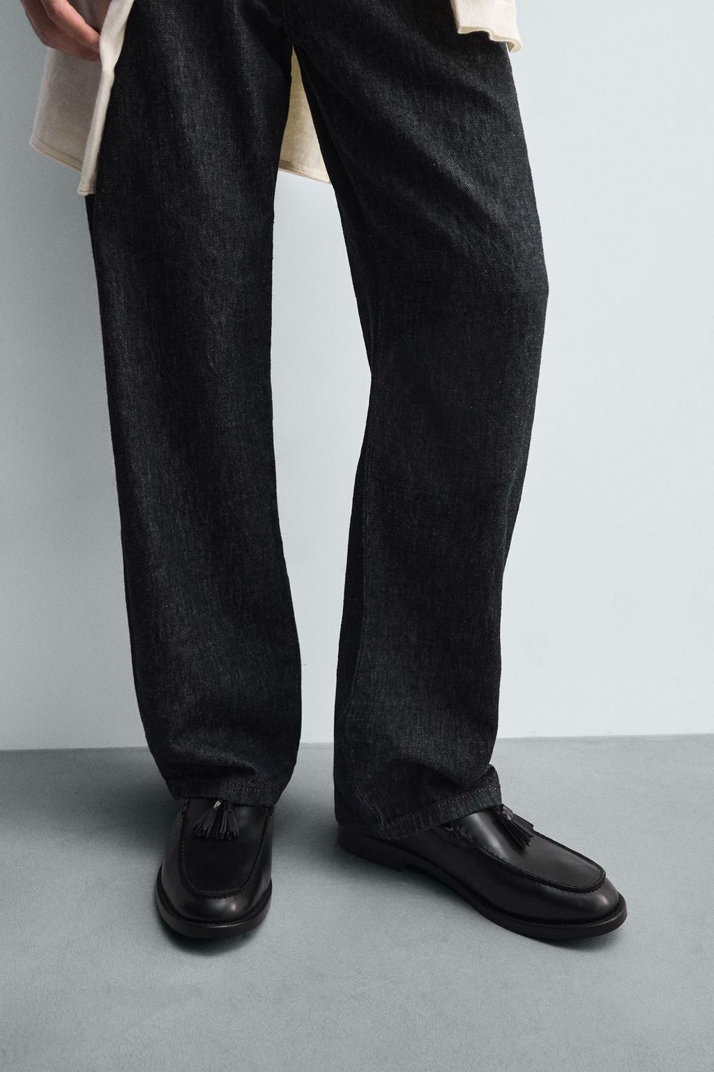 Tassel Dress Loafers Black by Z.A.R.A