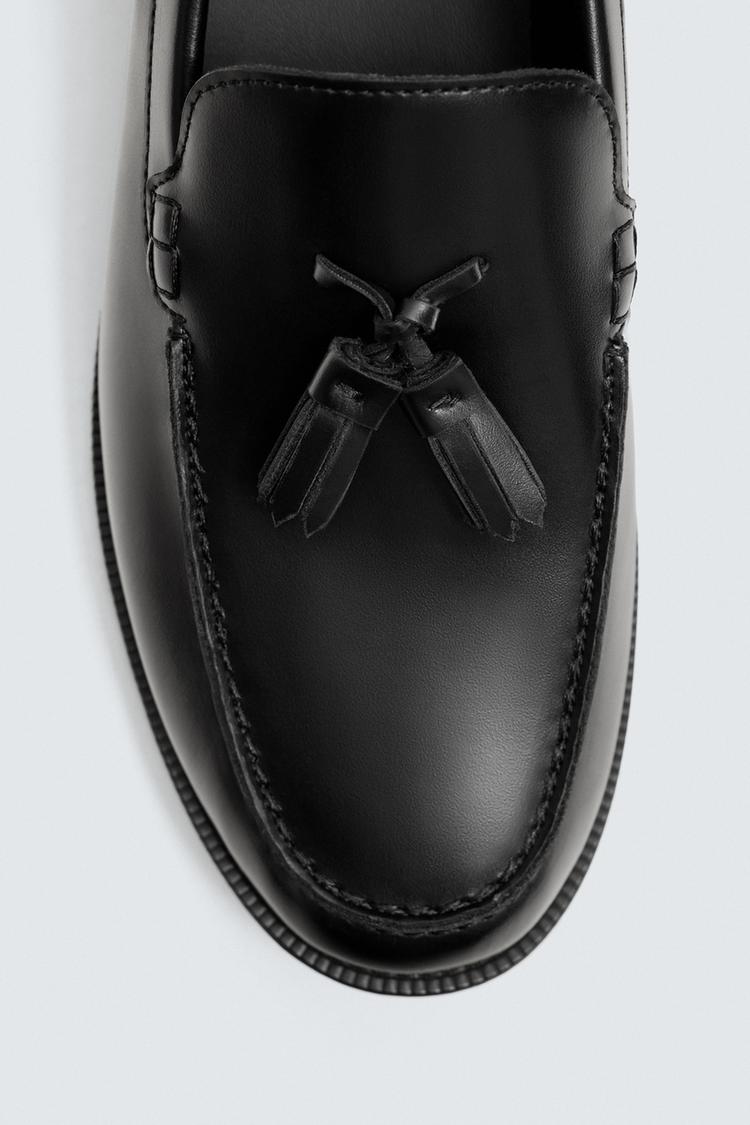 Tassel Dress Loafers Black by Z.A.R.A