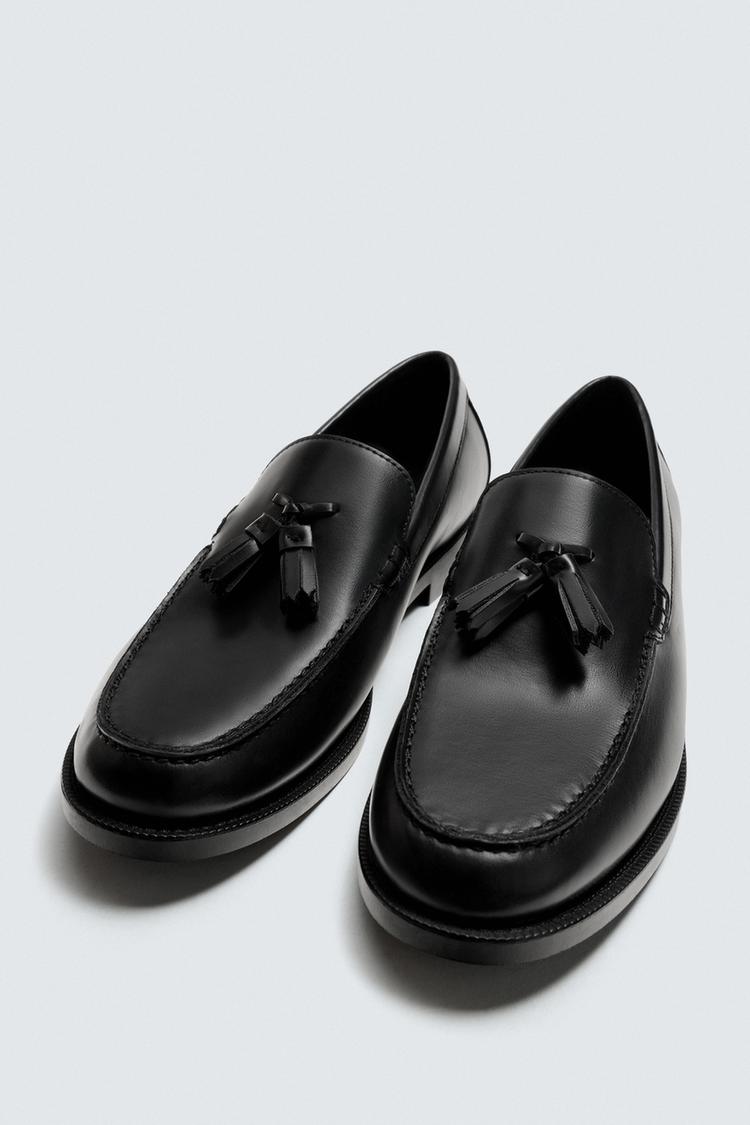 Tassel Dress Loafers Black by Z.A.R.A