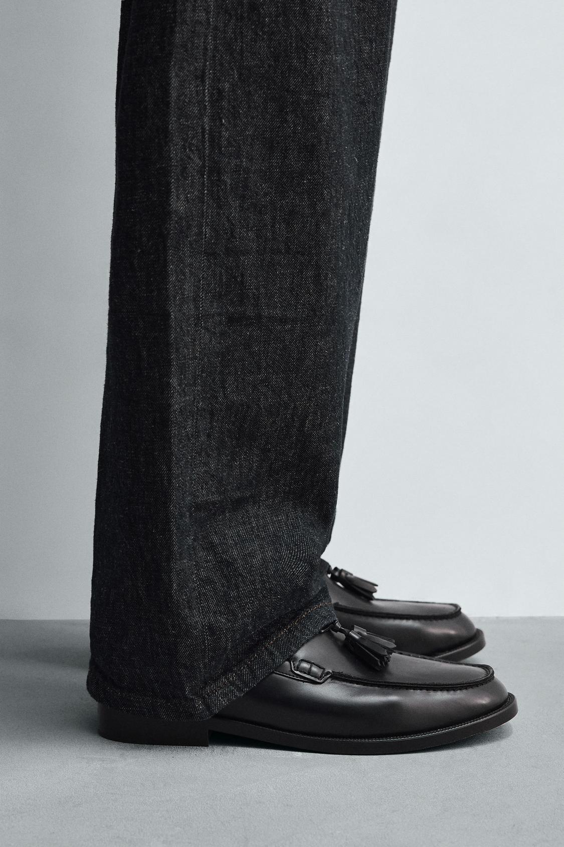 Tassel Dress Loafers Black by Z.A.R.A