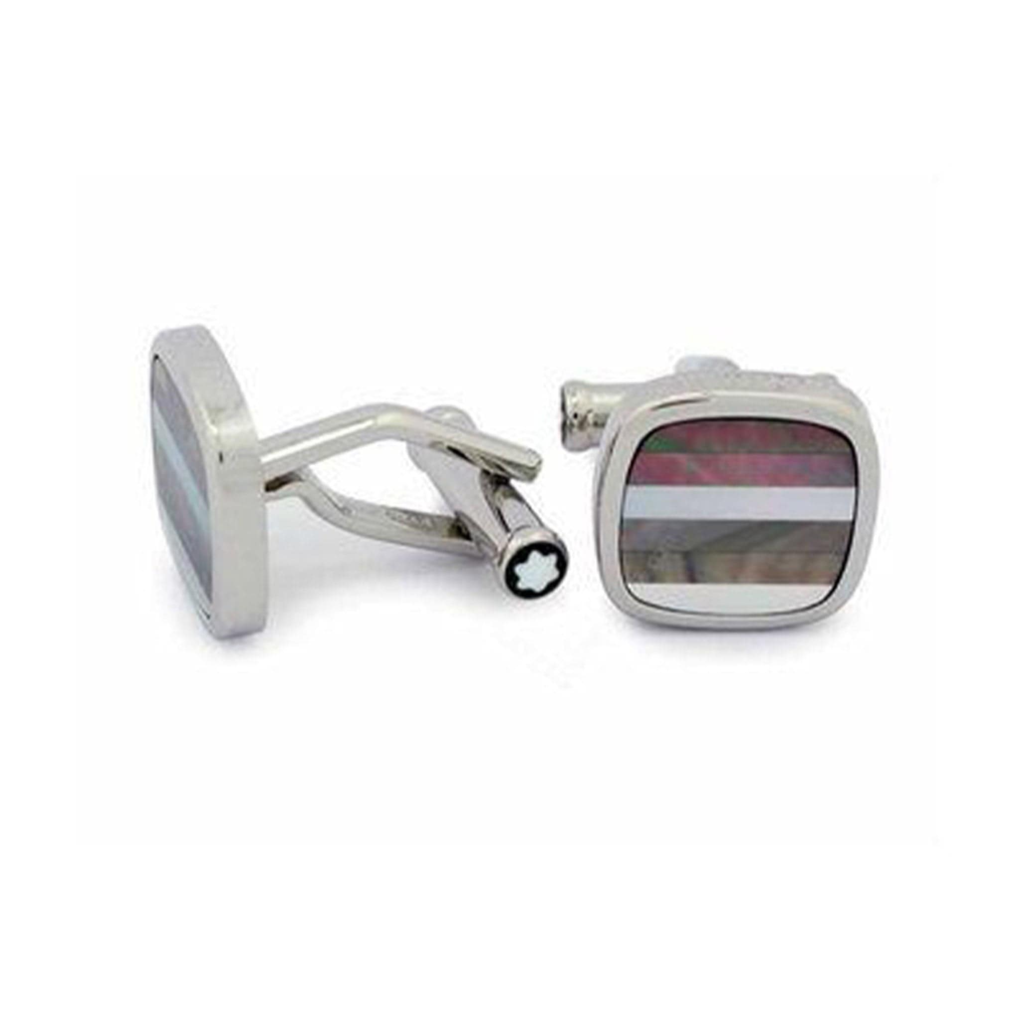 Montblanc Contemporary Striped Mother of Pearl Cufflinks - Jango Mall