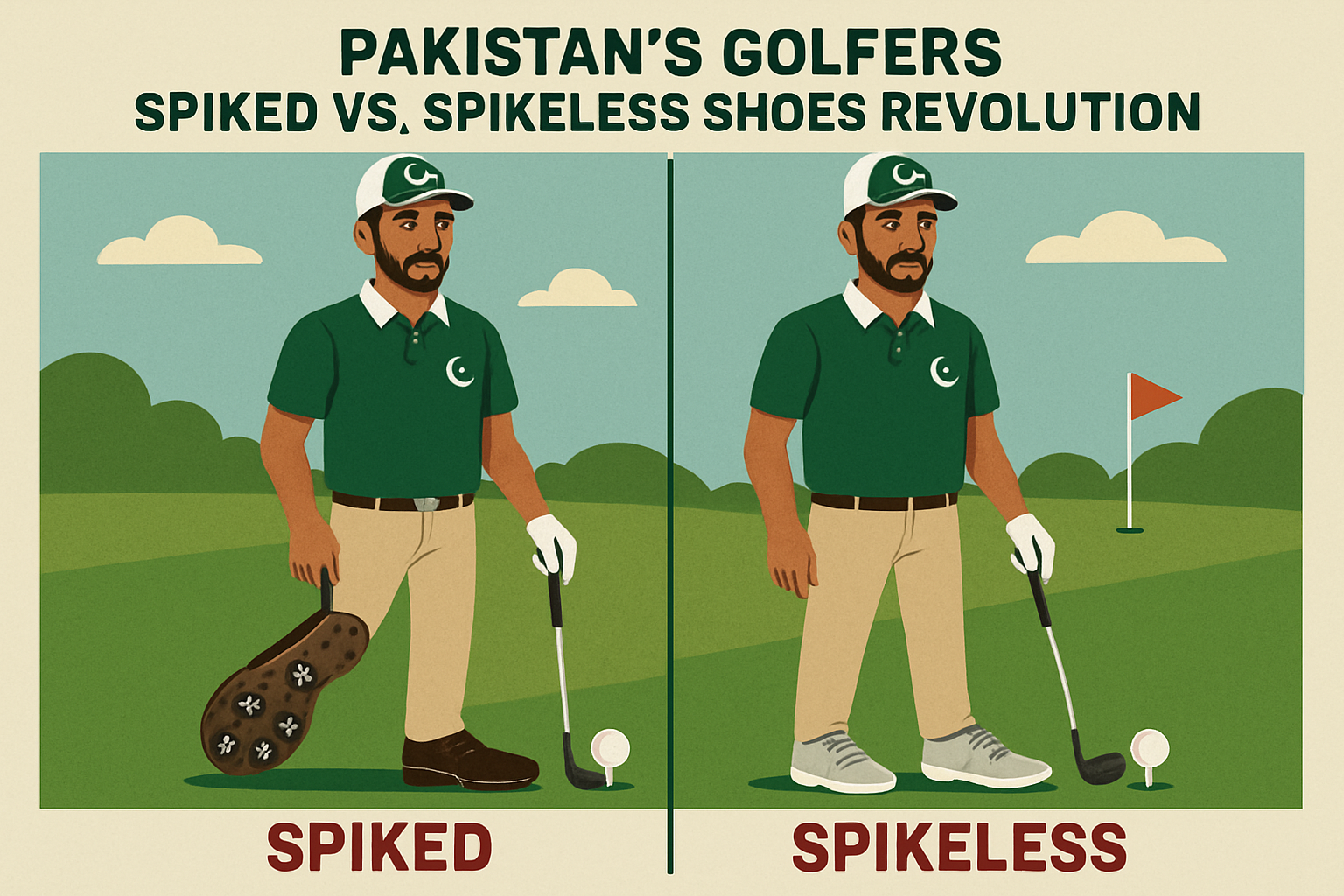 Pakistan's Golfers: Spiked vs. Spikeless Shoes Revolution
