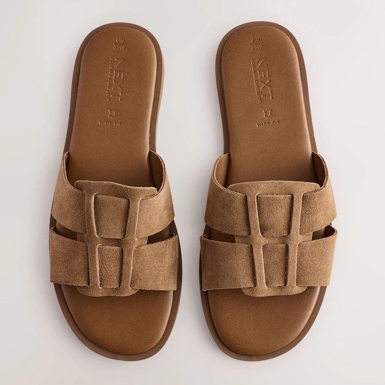 Standard/Wide Fit Slot Mule Sandals