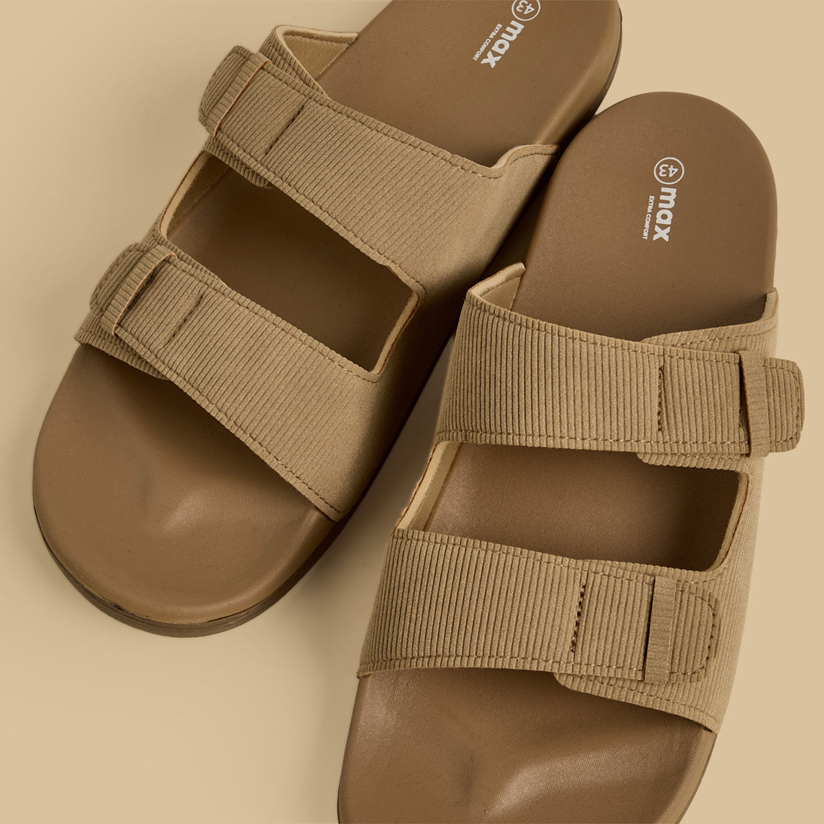 Max Double Strap Slip-On Sandals Brown for Men - image 3