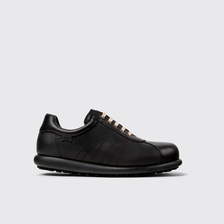 Side view of Pelotas Black Vegetable-Tanned Leather Shoes for Men.