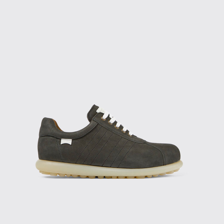 Side view of Pelotas Gray Nubuck Oxford Sneaker for Men