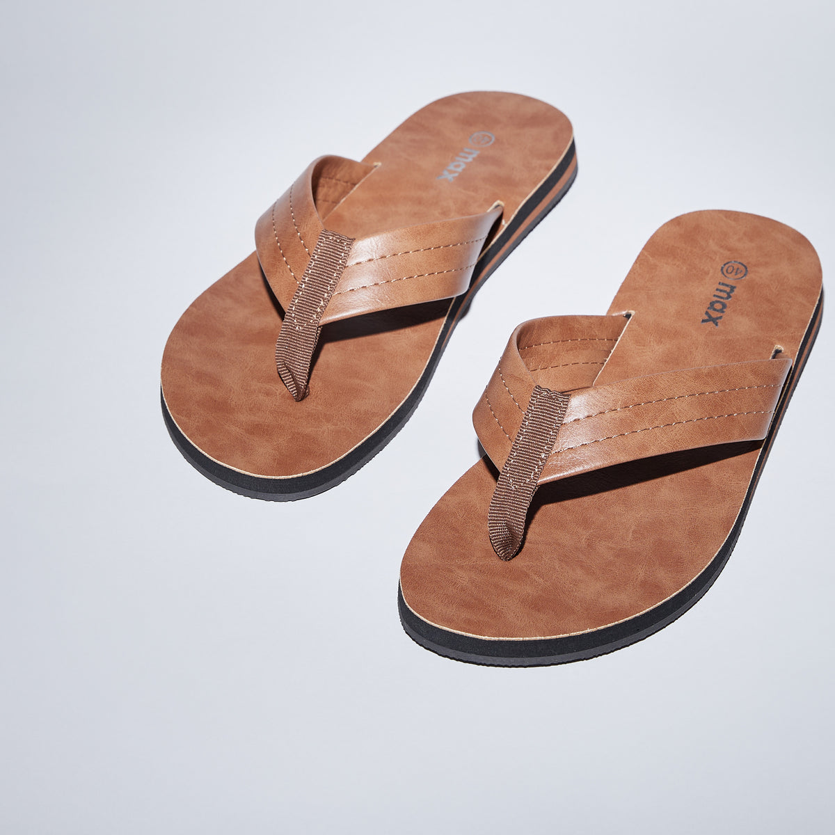 Max Stitch Detail Slide Sandals Brown for Men - image 3