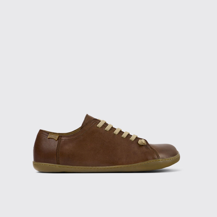 Side view of Peu Brown Leather Shoes for Men.