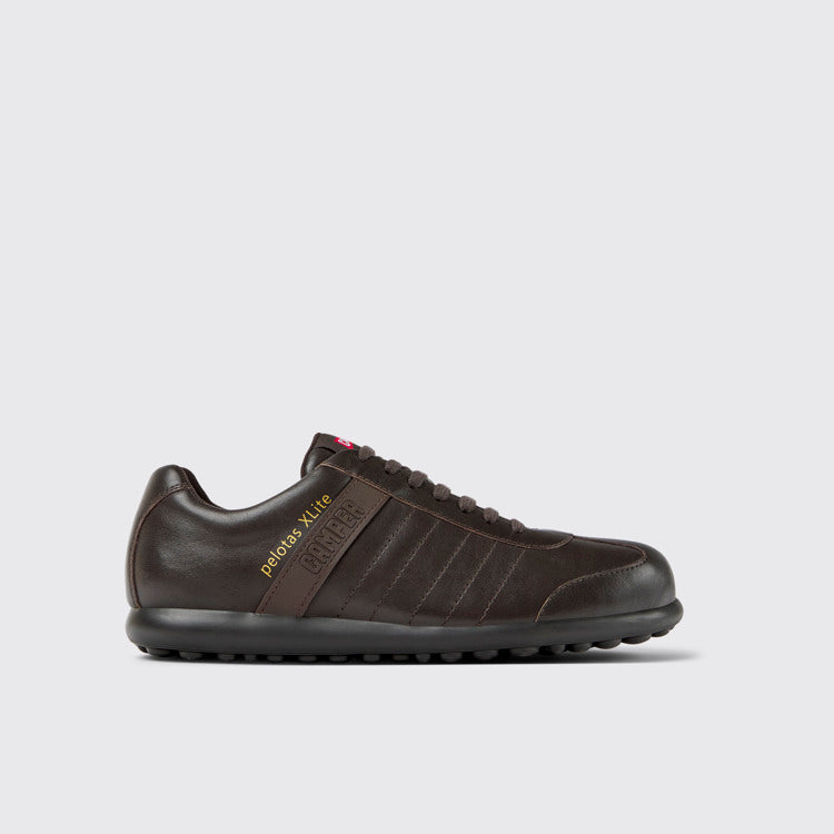Side view of Pelotas XLite Brown Leather Shoes for Men.