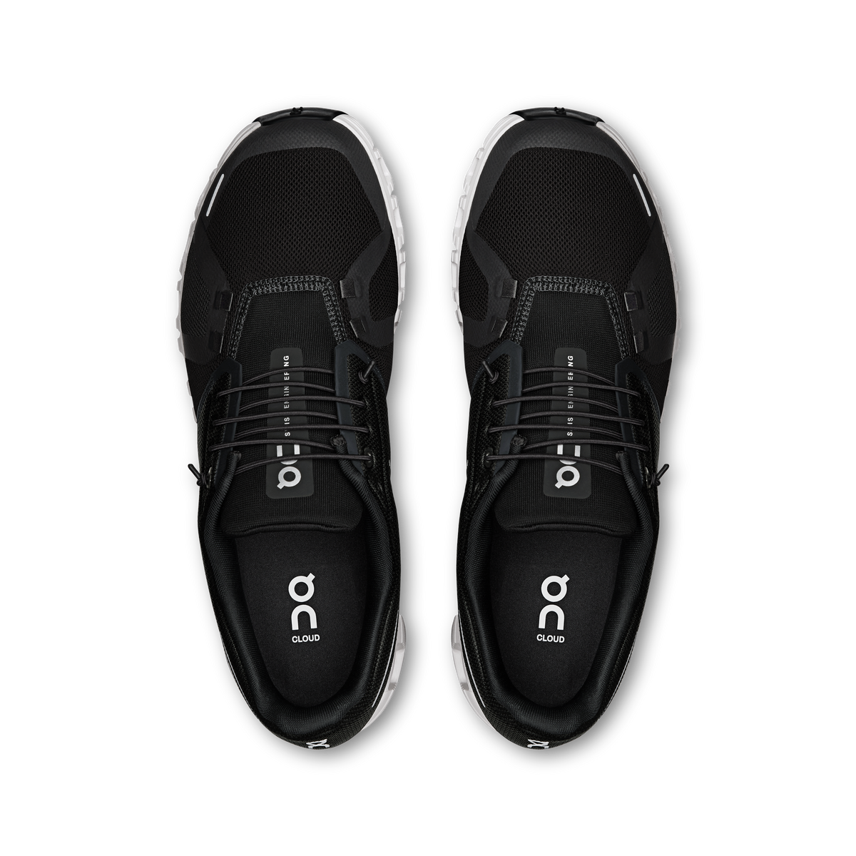 On Cloud 6 Men's Running Shoes Black White - view 2