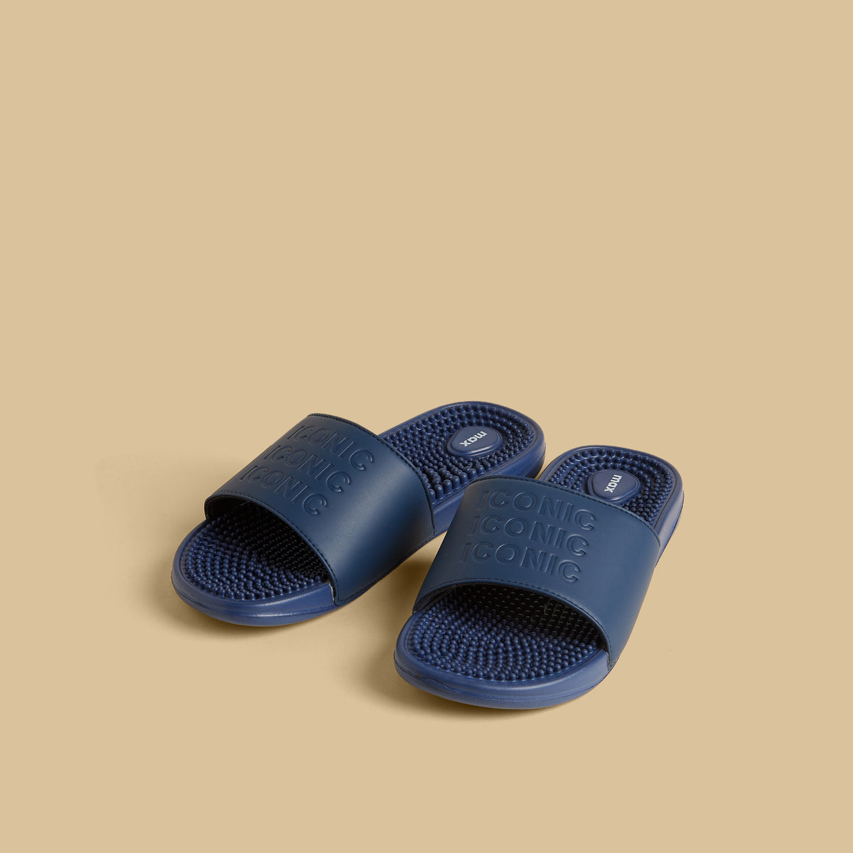 Max Embossed Slides Blue for Men - image 1