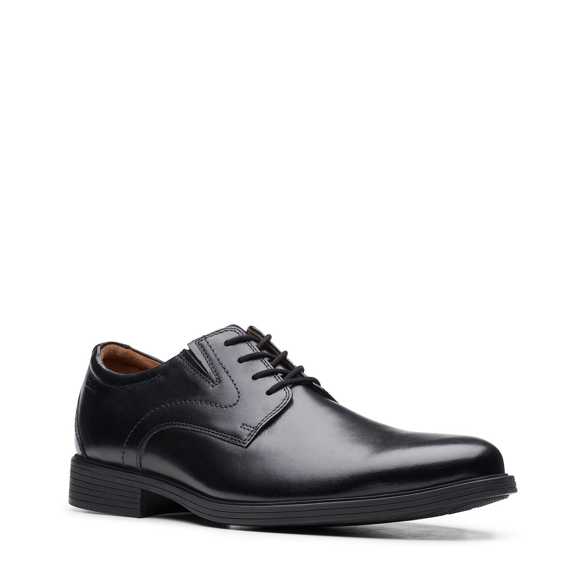 Clarks Men's Whiddon Plain - Black Leather