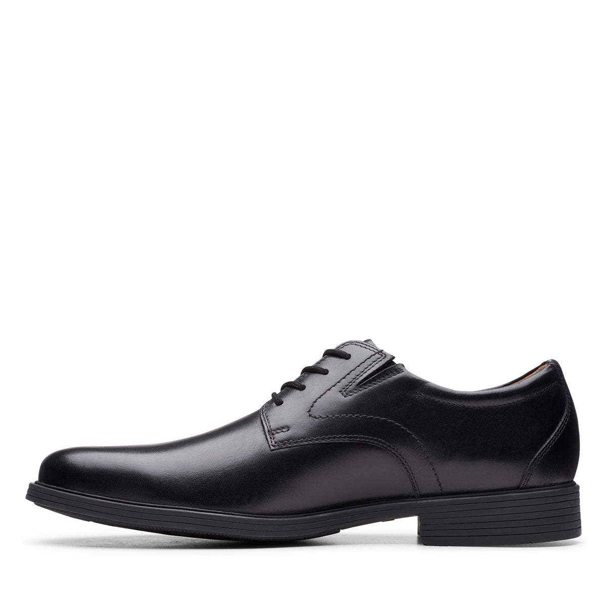 Clarks Men's Whiddon Plain - Black Leather