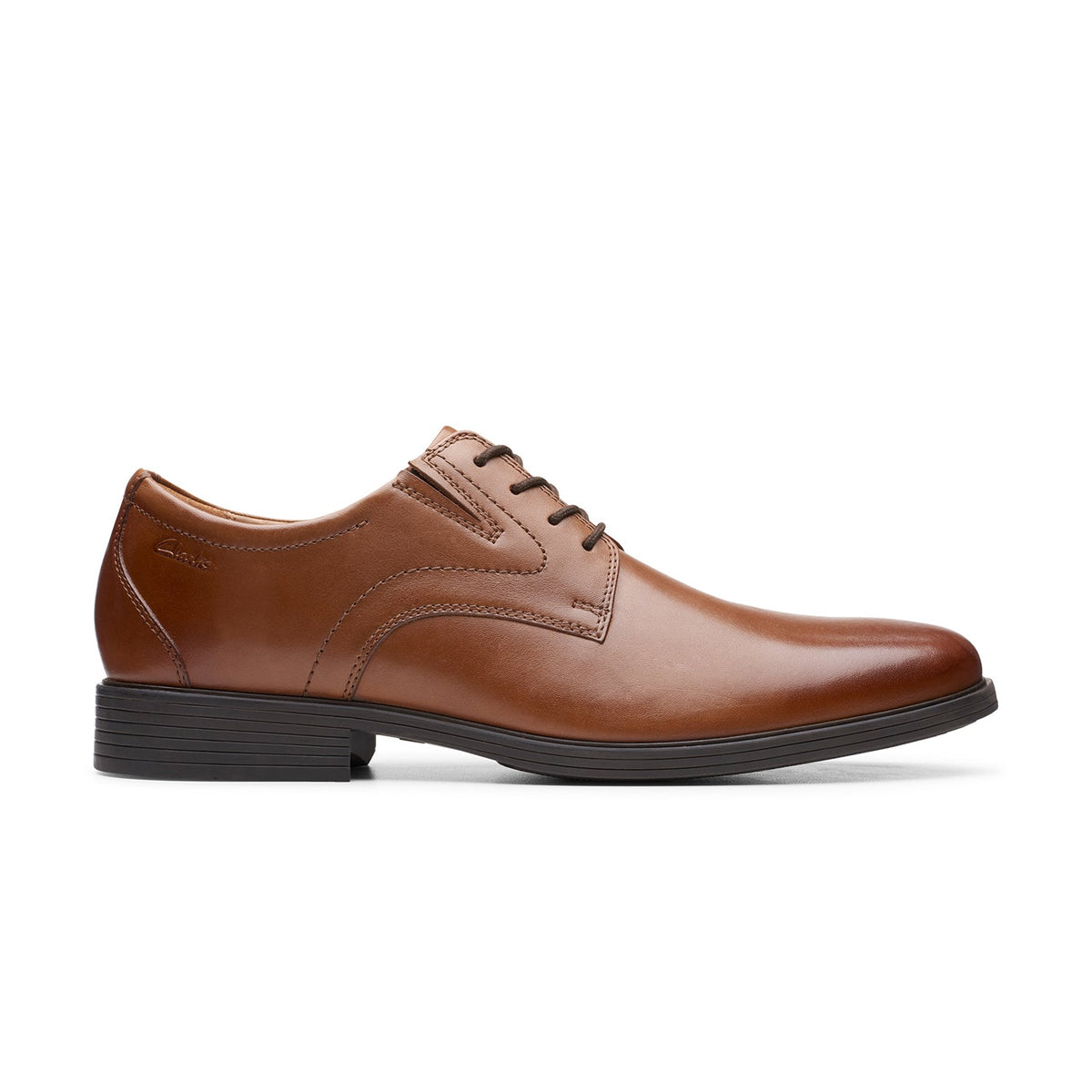 Clarks Men's Whiddon Plain - Dark Tan Leather