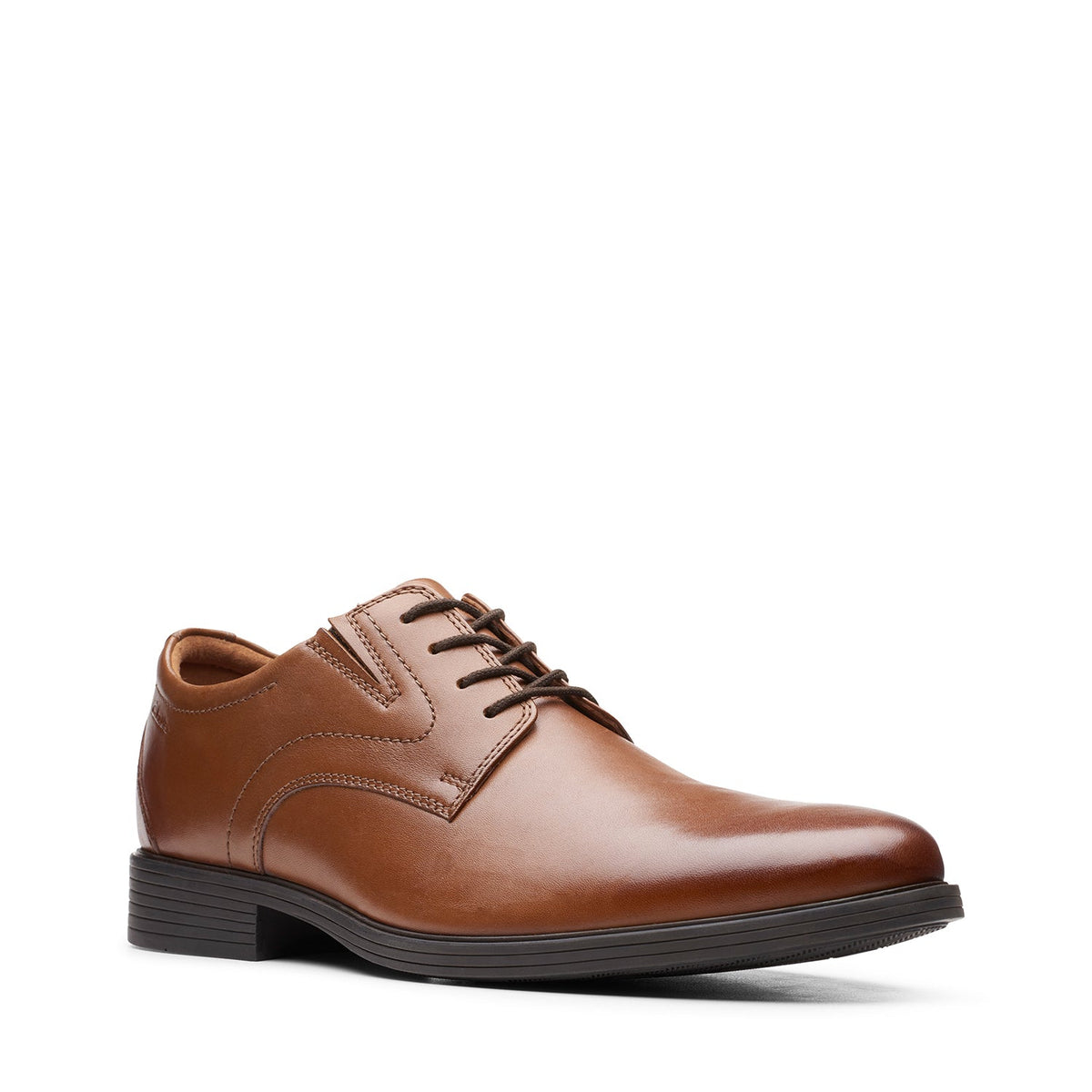 Clarks Men's Whiddon Plain - Dark Tan Leather