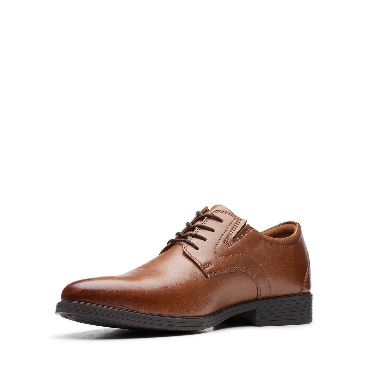 Clarks Men's Whiddon Plain - Dark Tan Leather