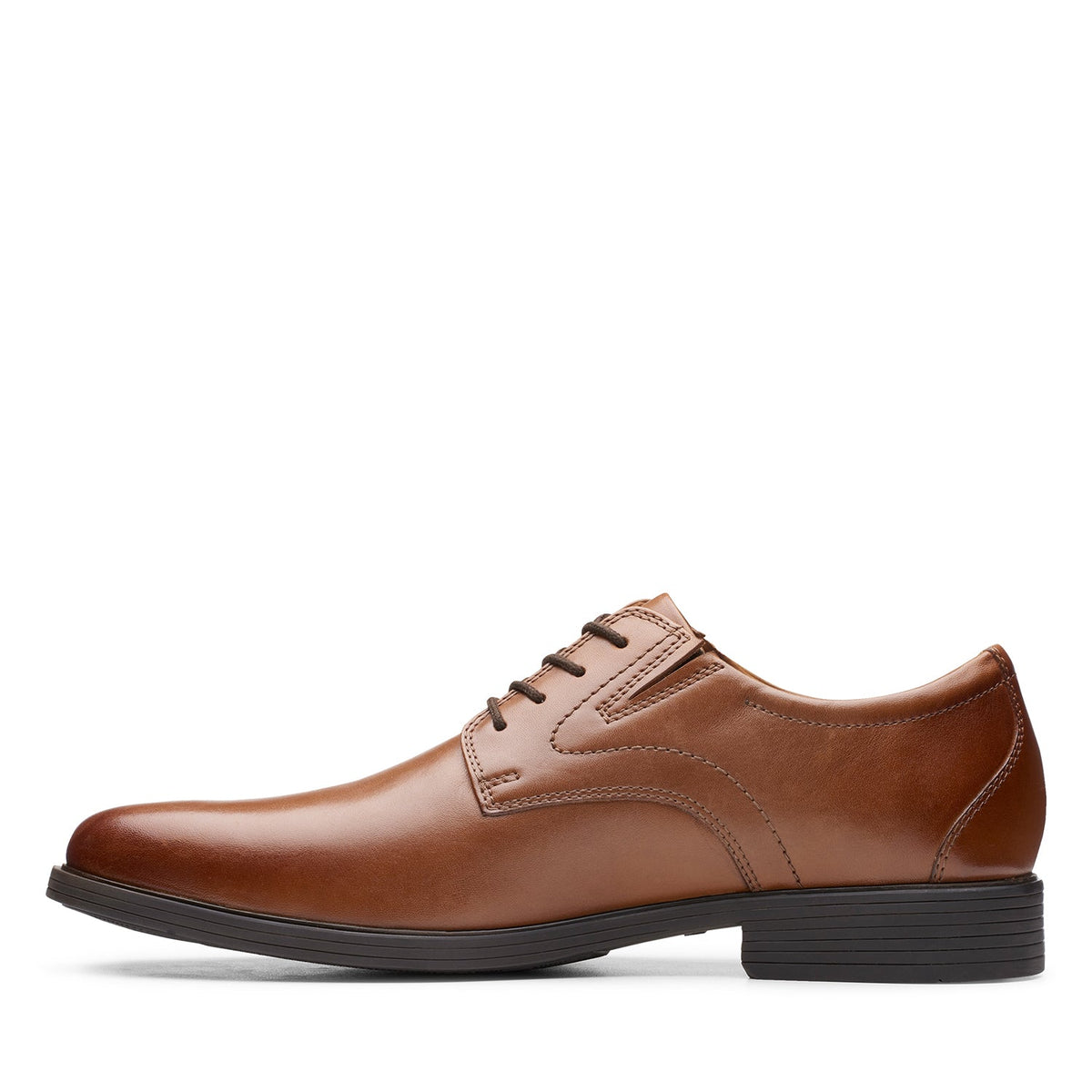 Clarks Men's Whiddon Plain - Dark Tan Leather