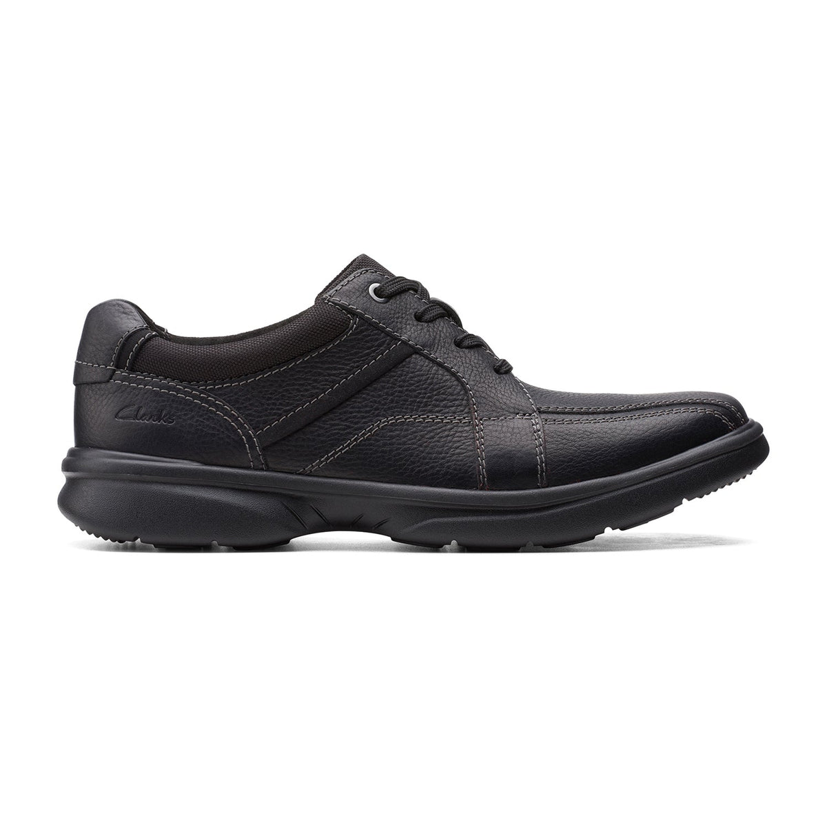Clarks Bradley Walk Black Tumbled Leather - view 1