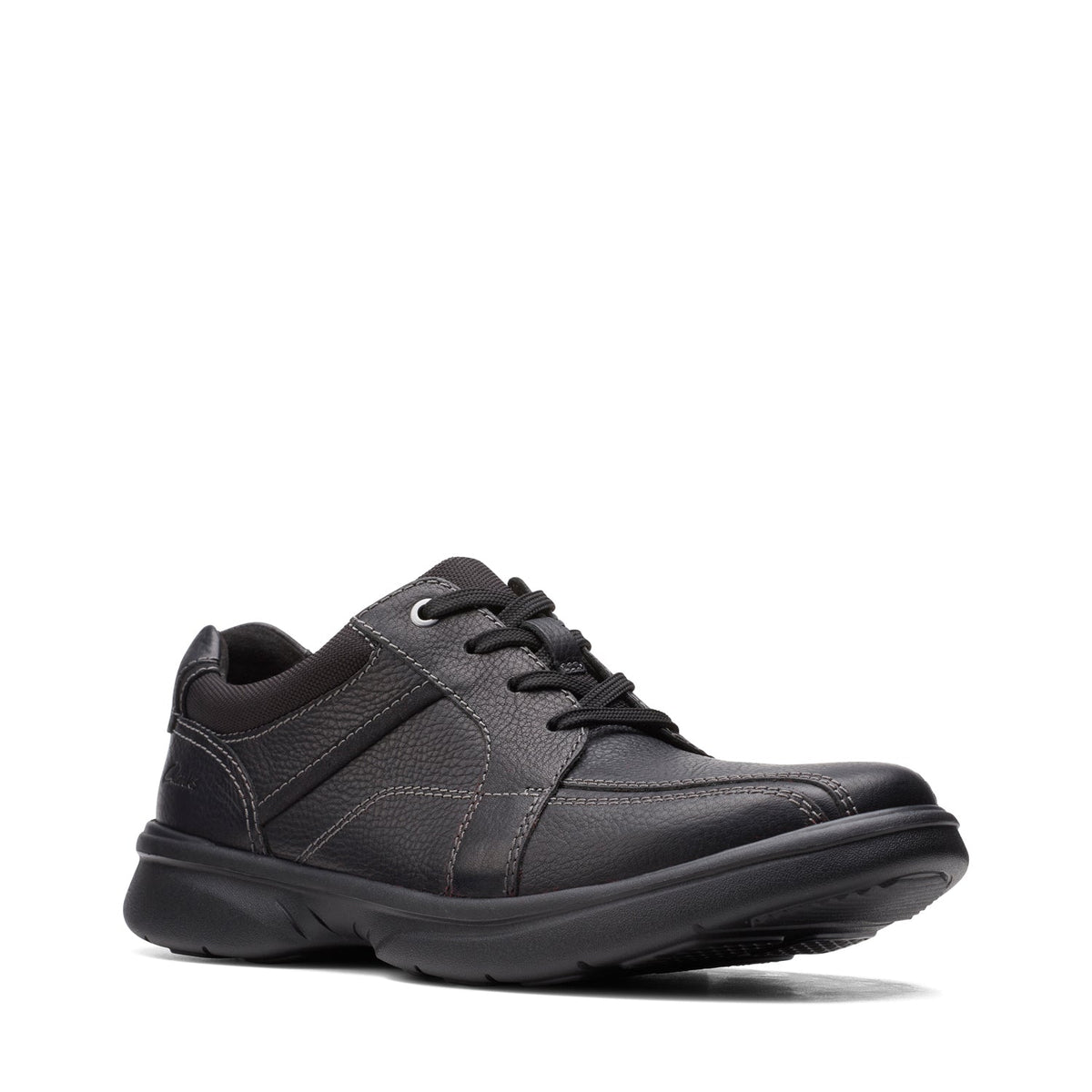 Clarks Bradley Walk Black Tumbled Leather - view 2