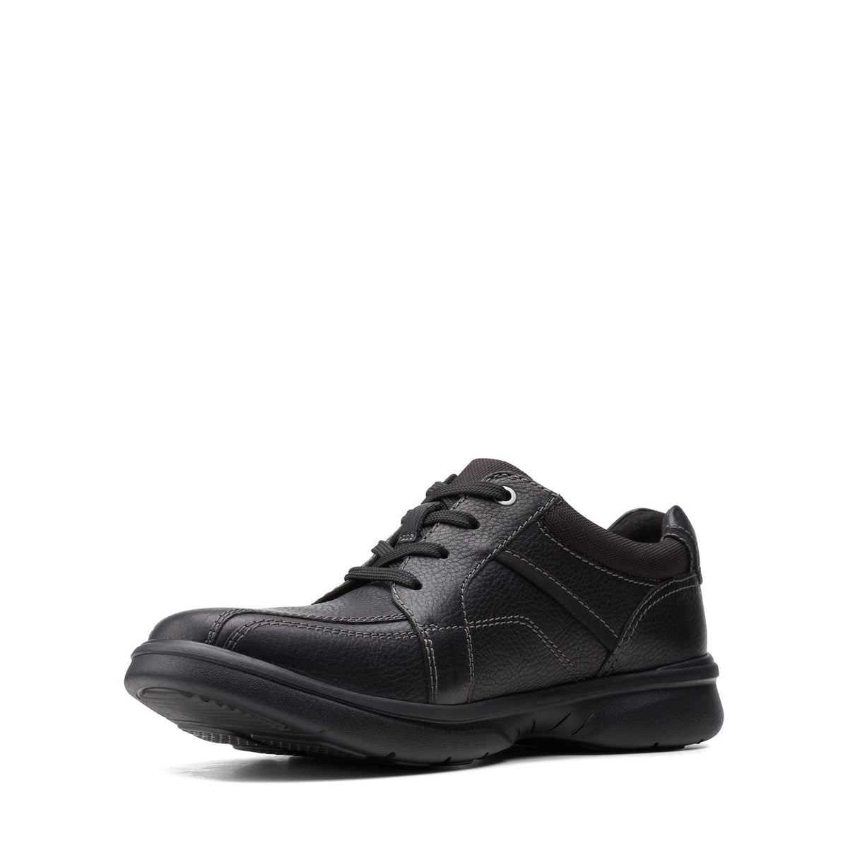 Clarks Bradley Walk Black Tumbled Leather - view 4
