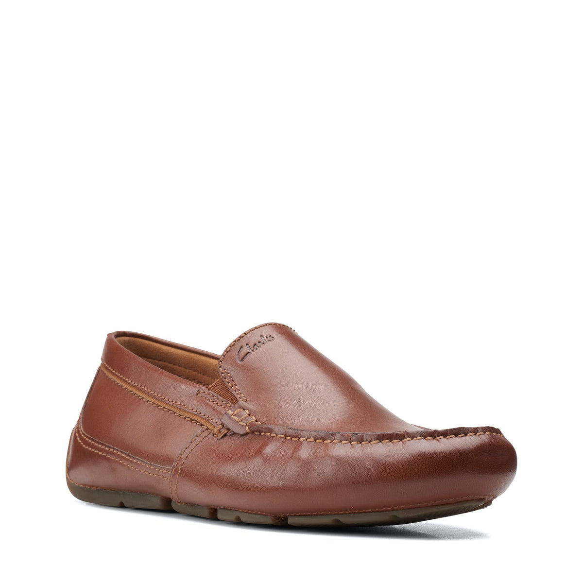 Clarks Men's Markman Plain - Dark Tan Leather