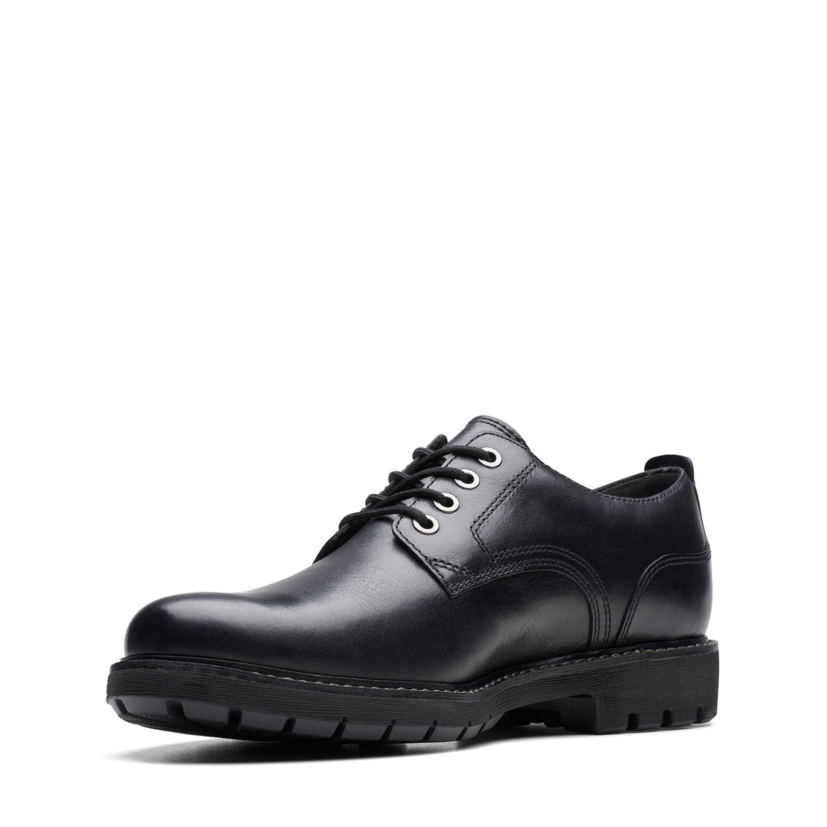 Clarks Men's Batcombe Tie - Black Leather