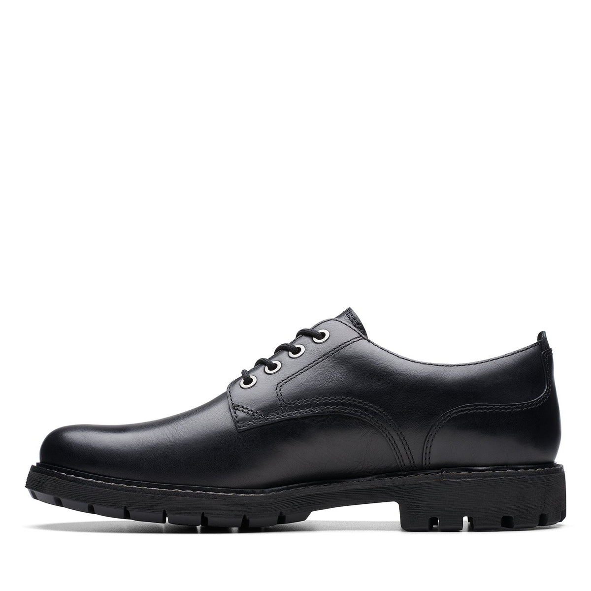 Clarks Men's Batcombe Tie - Black Leather