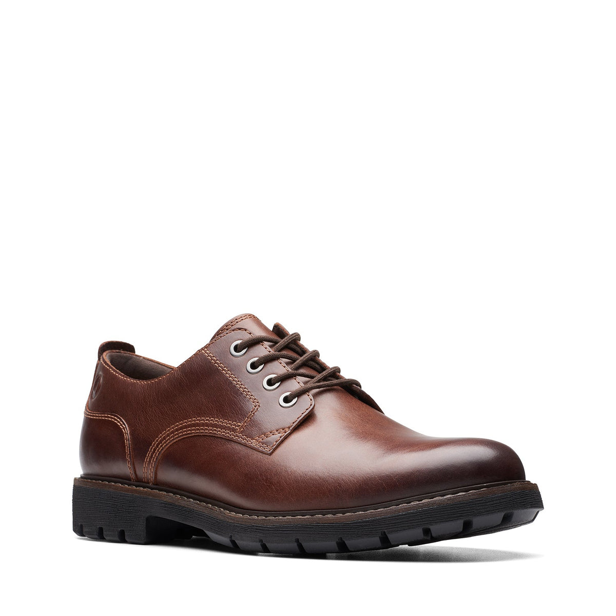 Clarks Men's Batcombe Tie - Dark Tan Leather