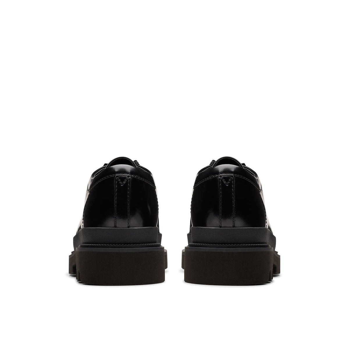 Clarks Men's Badell Seam - Black Hi Shine Leather
