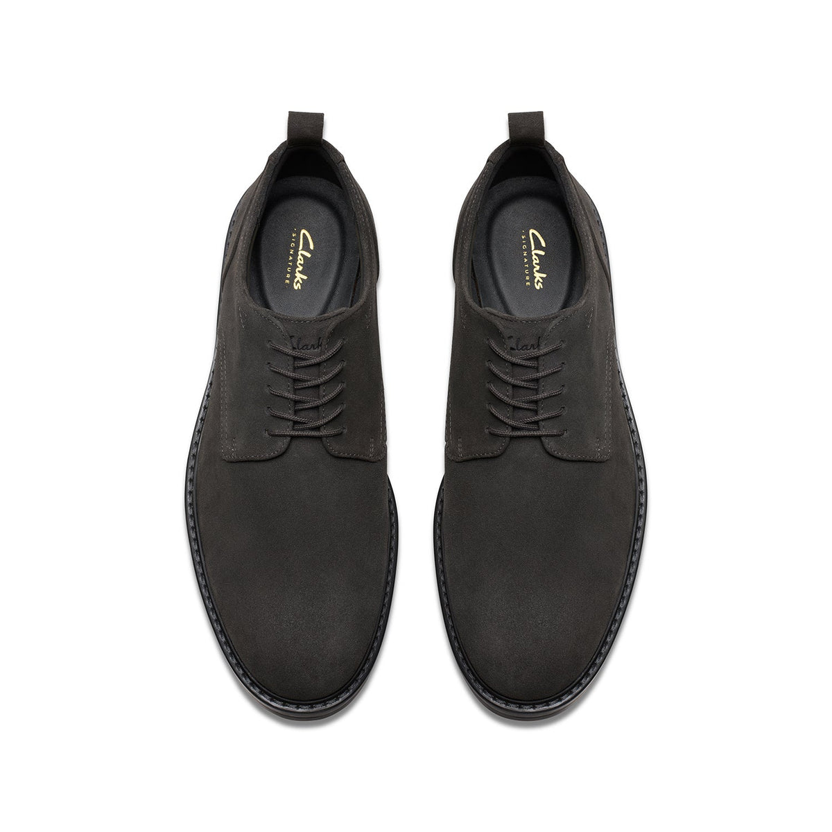 Clarks Men's Aldwin Lace - Dark Grey Suede