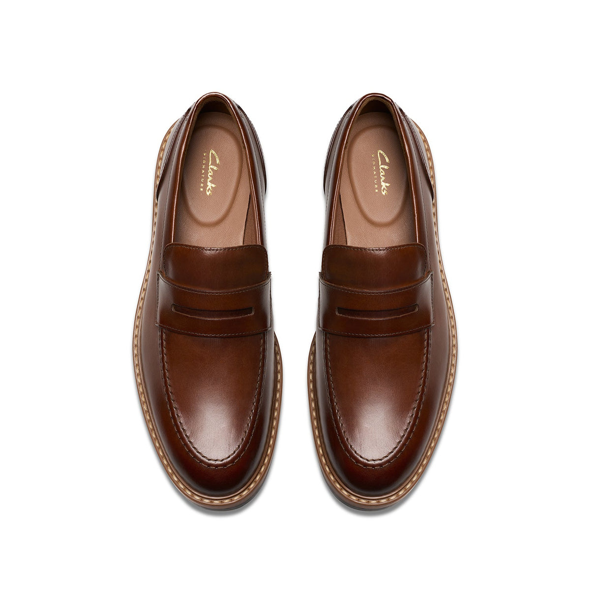 Clarks Men's Aldwin Step - Mid Tan Leather