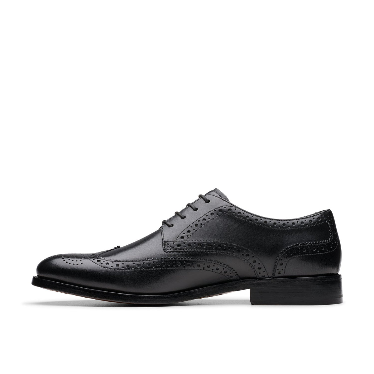 Clarks Men's Craft James Tip - Black Leather