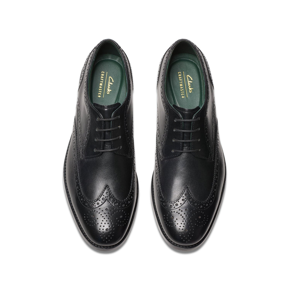 Clarks Men's Craft James Tip - Black Leather
