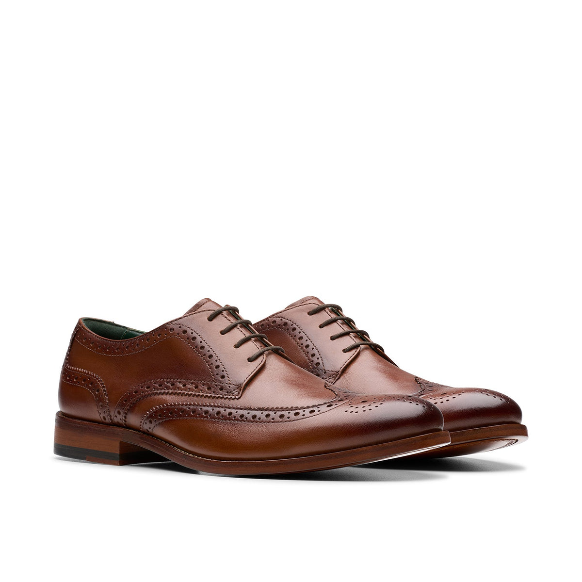 Clarks Men's Craft James Tip - Mid Tan Leather