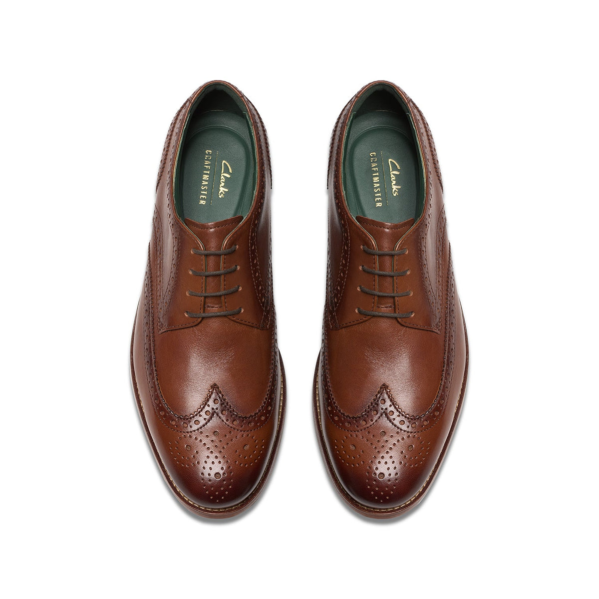 Clarks Men's Craft James Tip - Mid Tan Leather