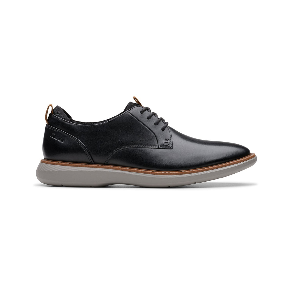 Clarks Men's Brantin Plain - Black Leather