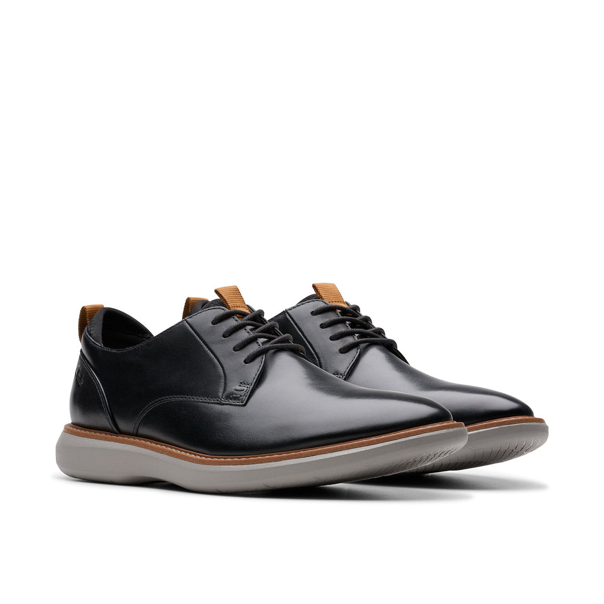 Clarks Men's Brantin Plain - Black Leather