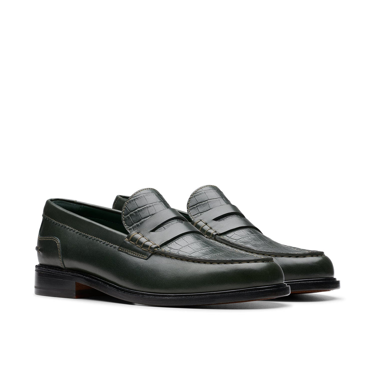 Clarks Men's Craft James Lo - Dark Green Combination