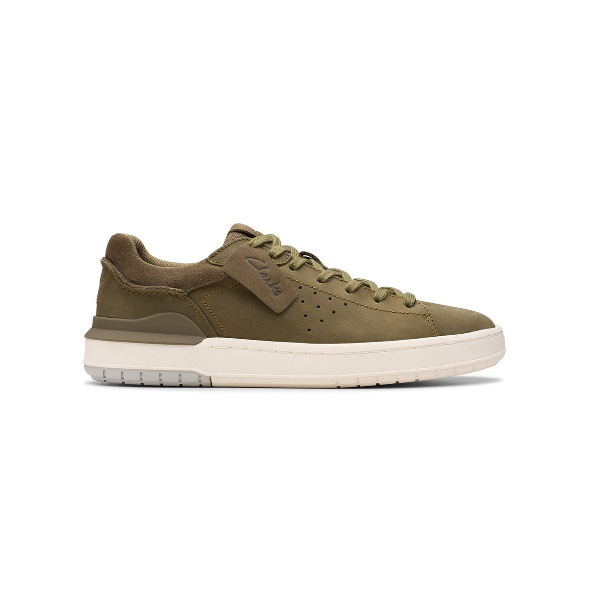 Clarks Men's Courtlite2 Run - Olive Nubuck