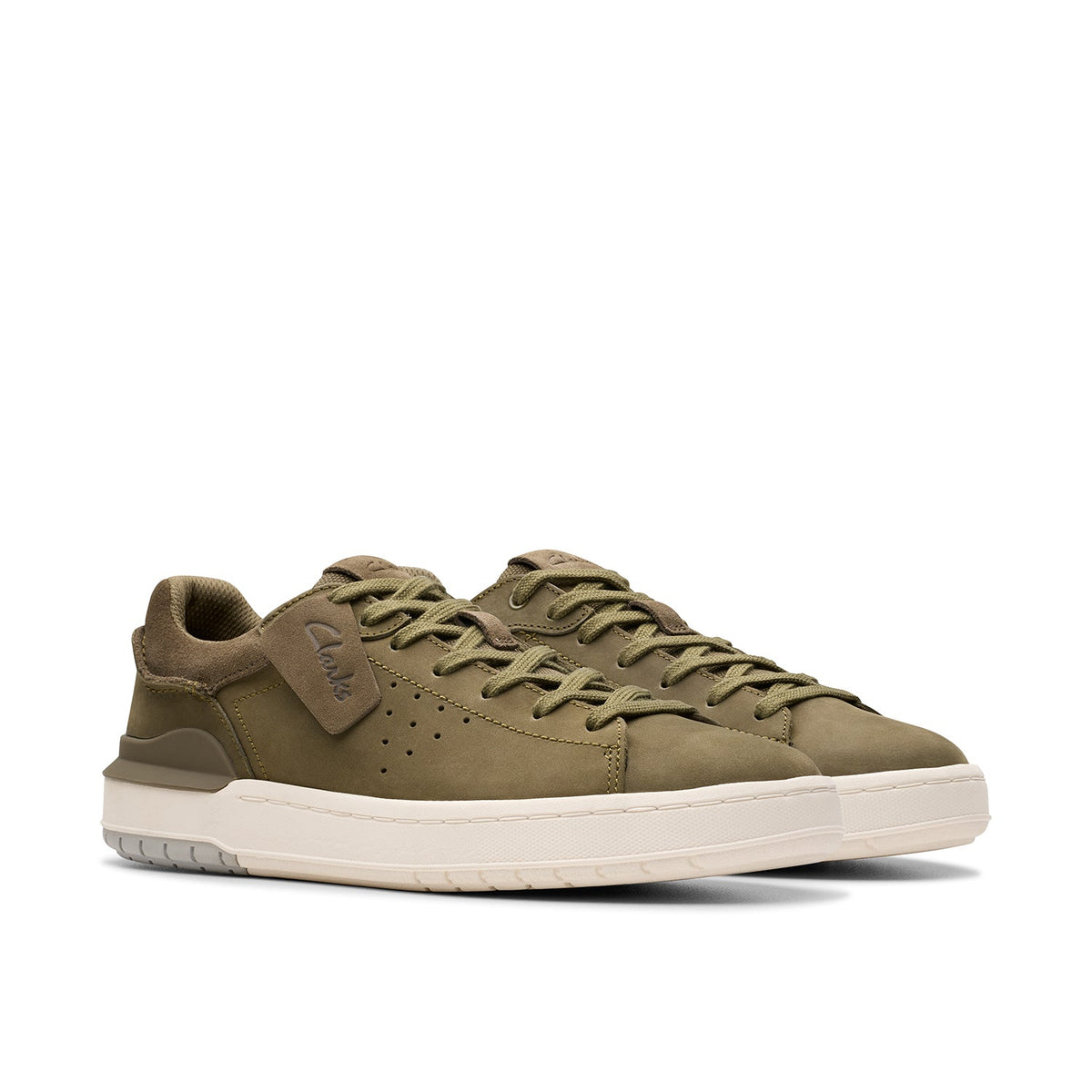 Clarks Men's Courtlite2 Run - Olive Nubuck