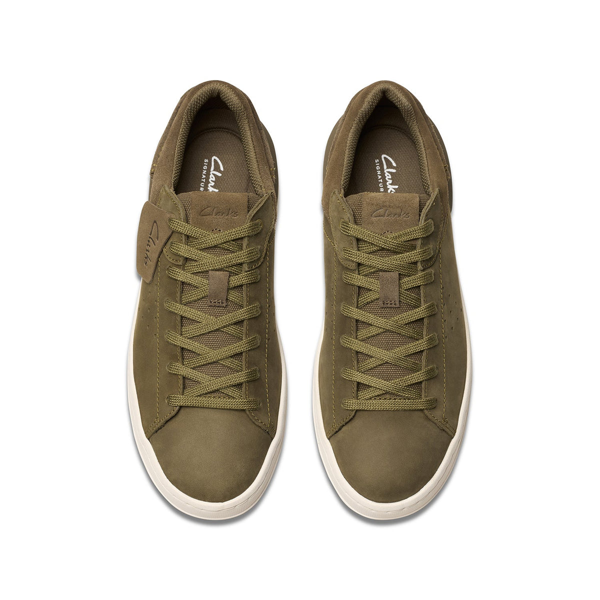 Clarks Men's Courtlite2 Run - Olive Nubuck
