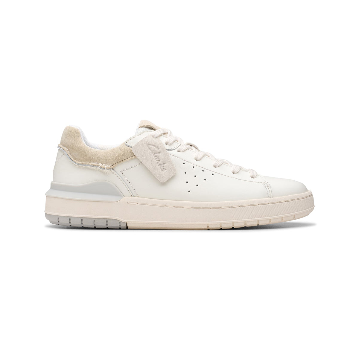 Clarks Men's Courtlite 2 Run - White Leather