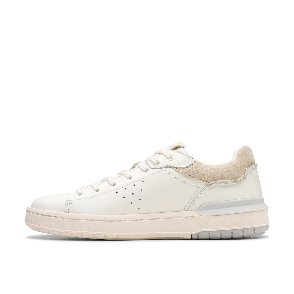 Clarks Men's Courtlite 2 Run - White Leather