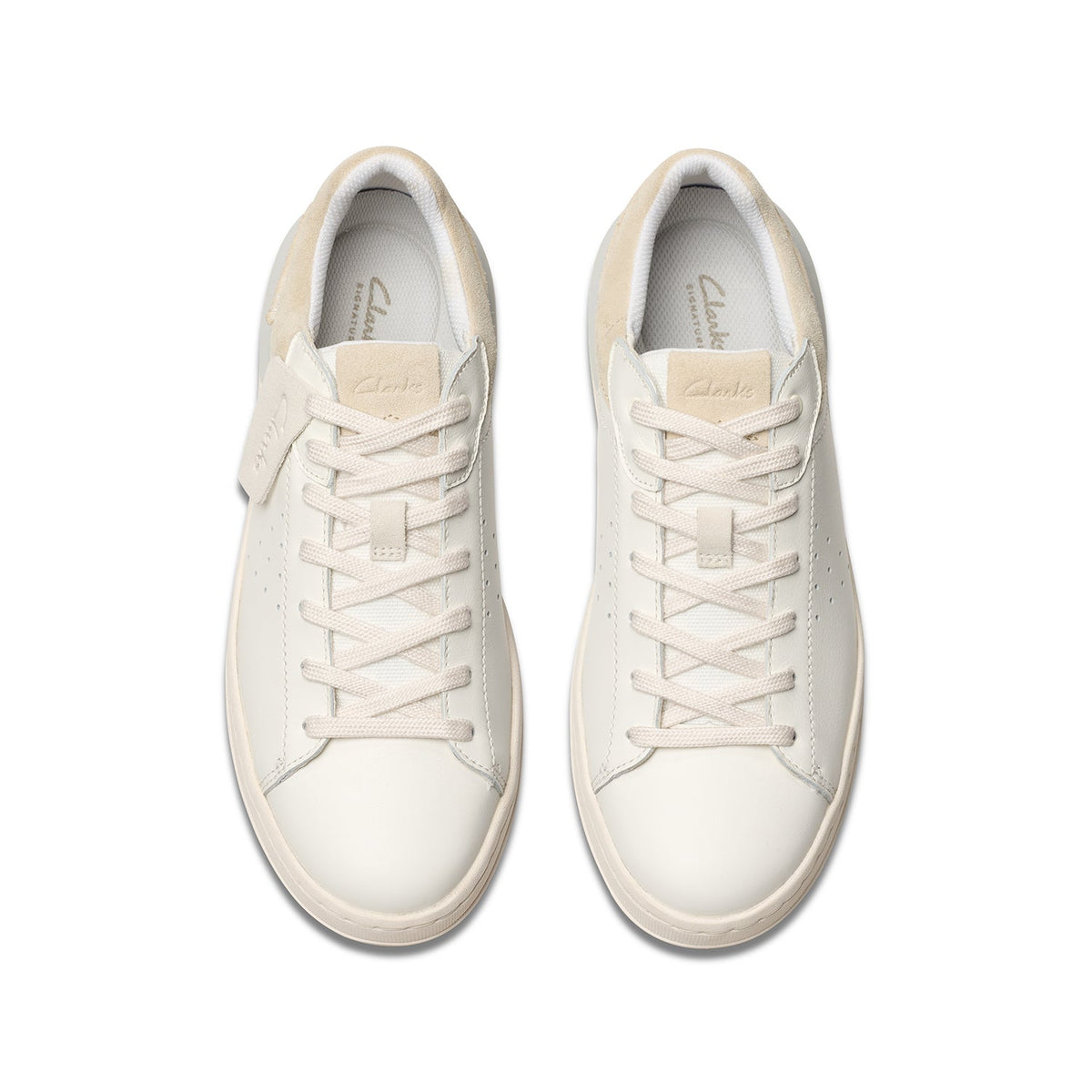 Clarks Men's Courtlite 2 Run - White Leather