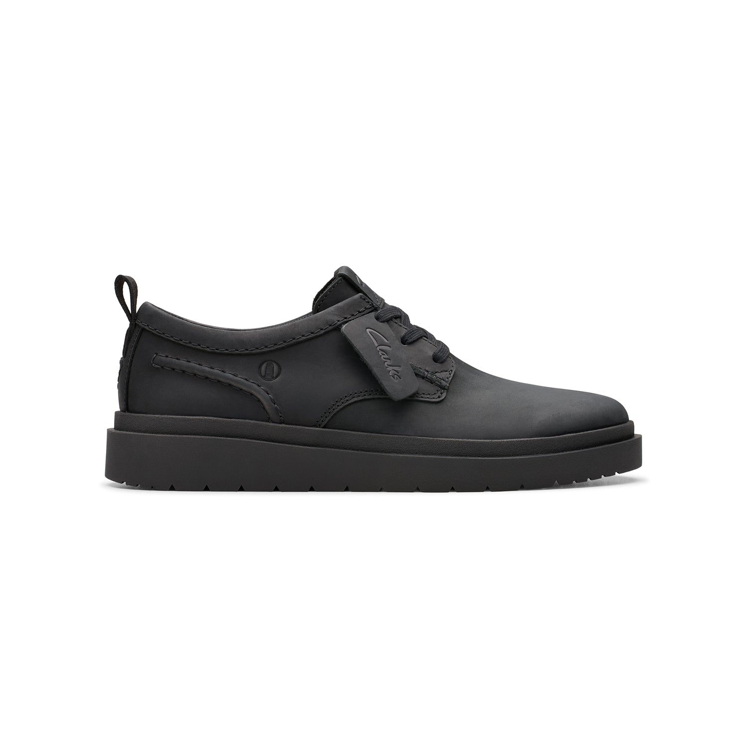 Clarks Polden Lace Black Leather Men's Casual Shoes