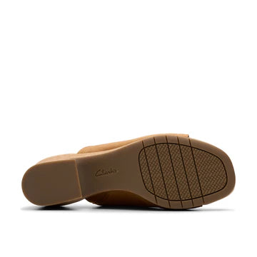 Clarks Nerisa Vine Tan Nubuck Cork Wedge Sandals - Ultimate Comfort