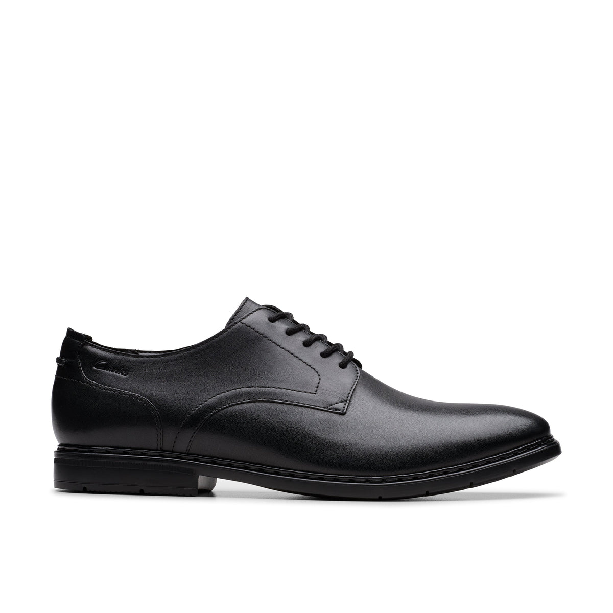 Clarks Men's Banbury Derby - Black Leather