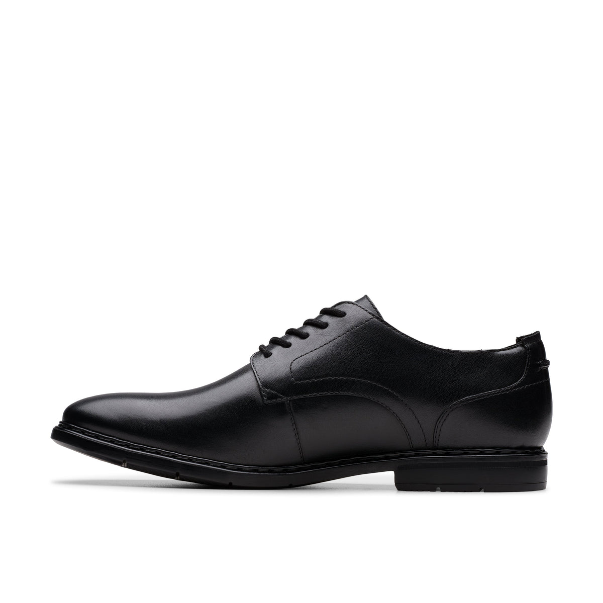 Clarks Men's Banbury Derby - Black Leather