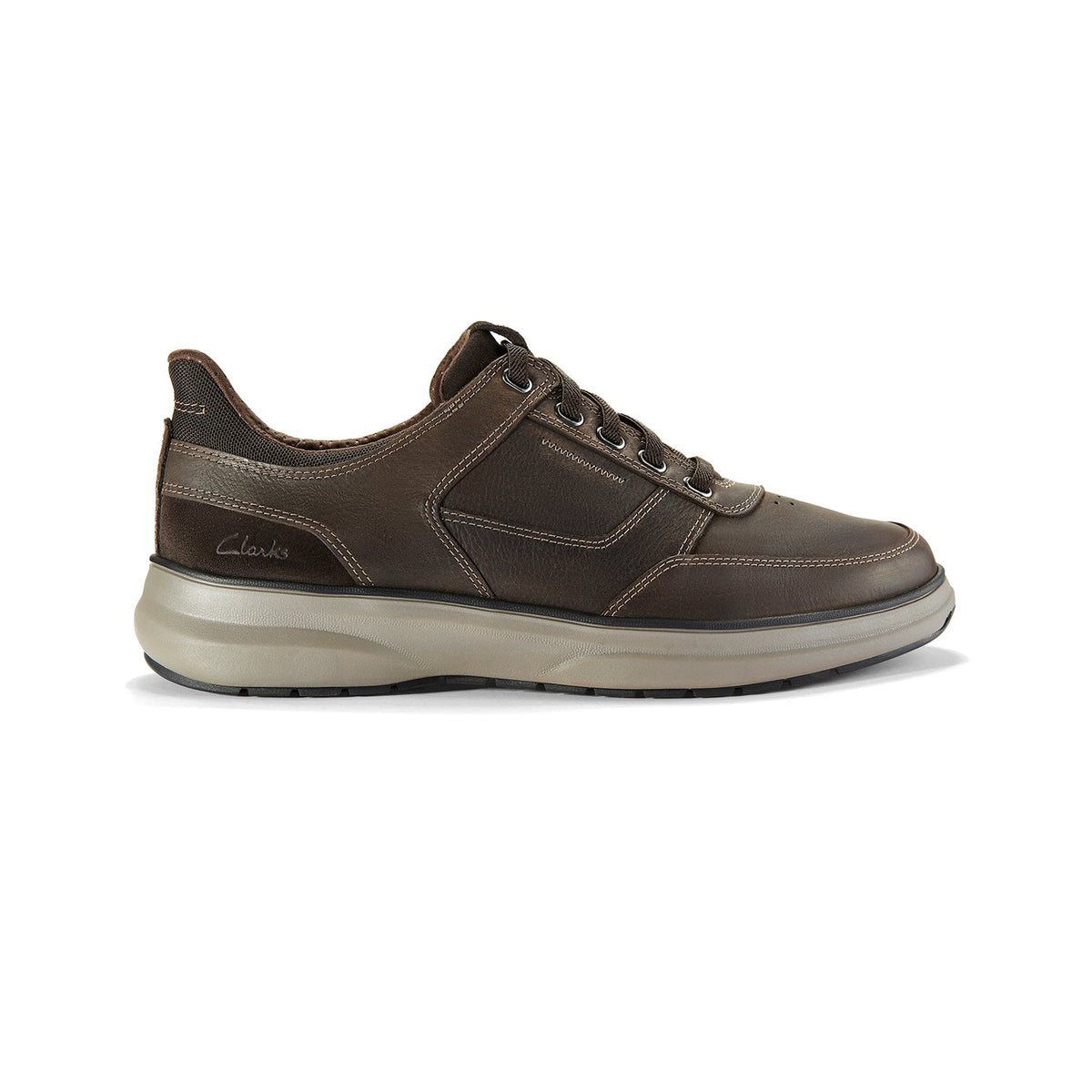 Clarks Men's Mullan Easy - Dark Brown Leather