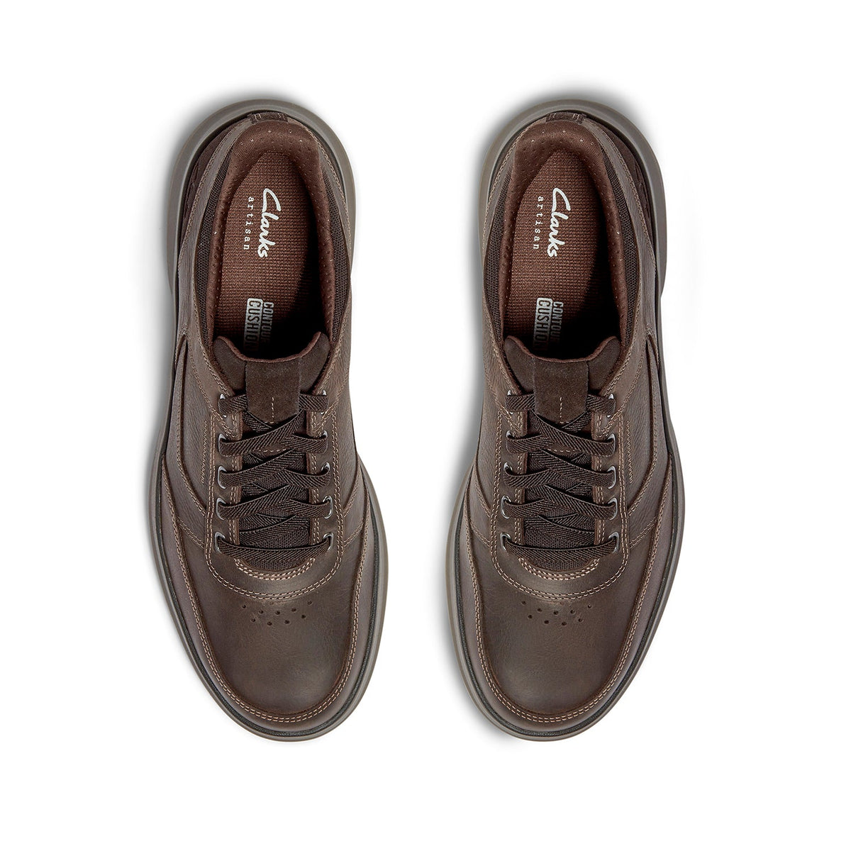 Clarks Men's Mullan Easy - Dark Brown Leather